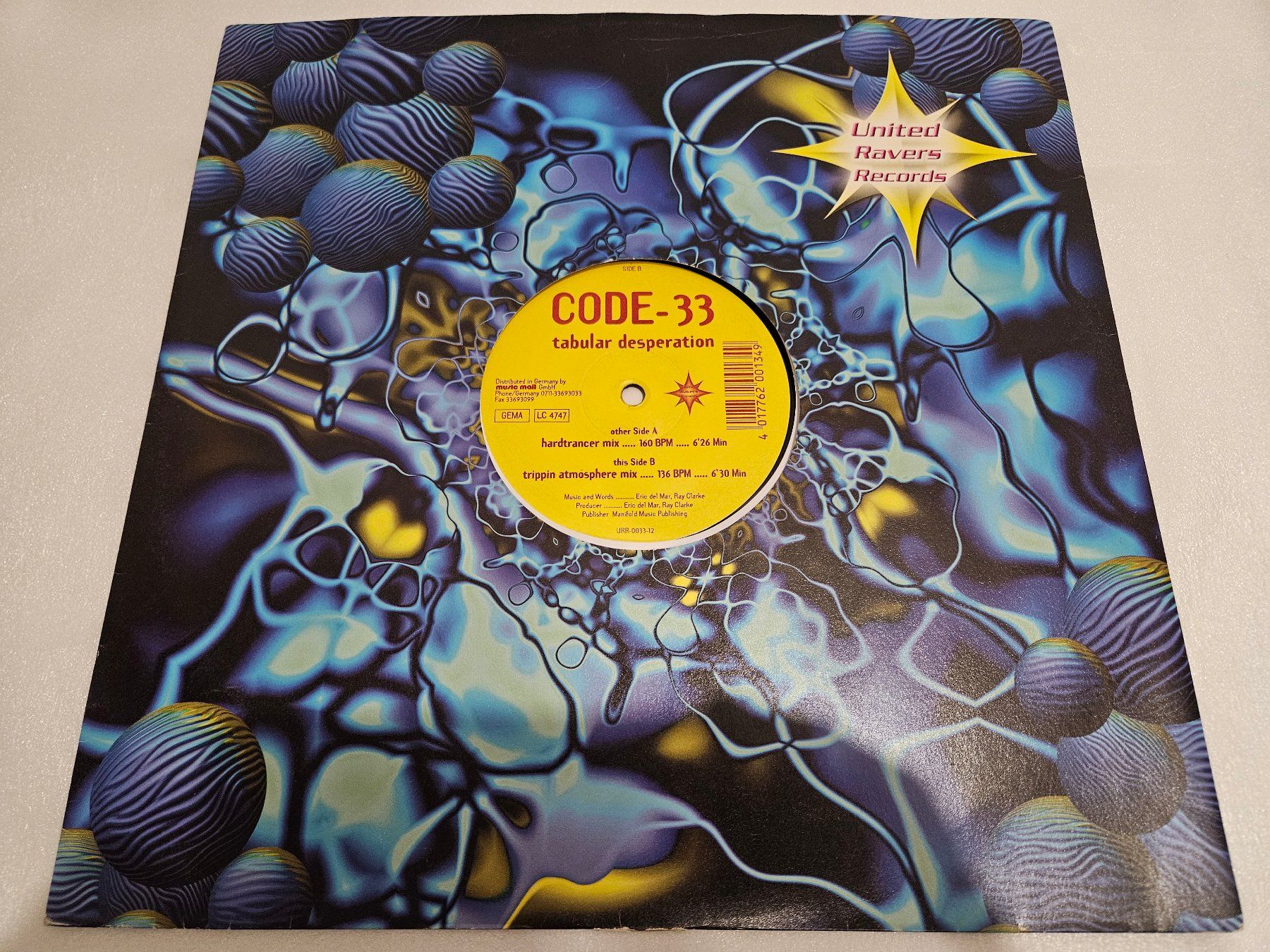 Schallplatten: Code-33 – Tabular Desperation (Hard Trance) – Gebraucht aus Uster von Vinyl-Leidenschaft