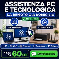 Assistenza PC online o a domicilio  Ticino
