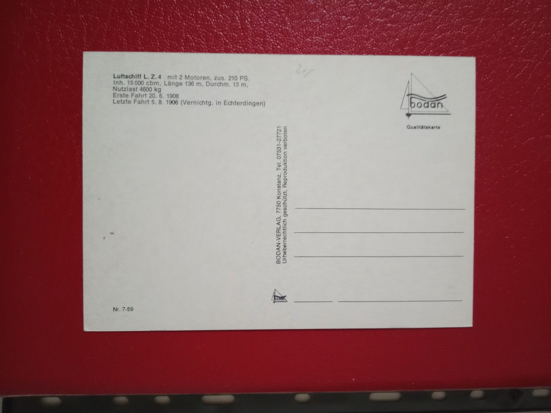 Cartes postales: AK Luftschiff L.Z.4 – D'occasion à Küttigen par Melisch1000 1
