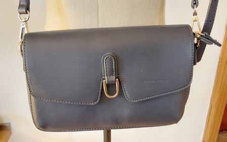Tasche dunkelblau Kunstleder David Jones