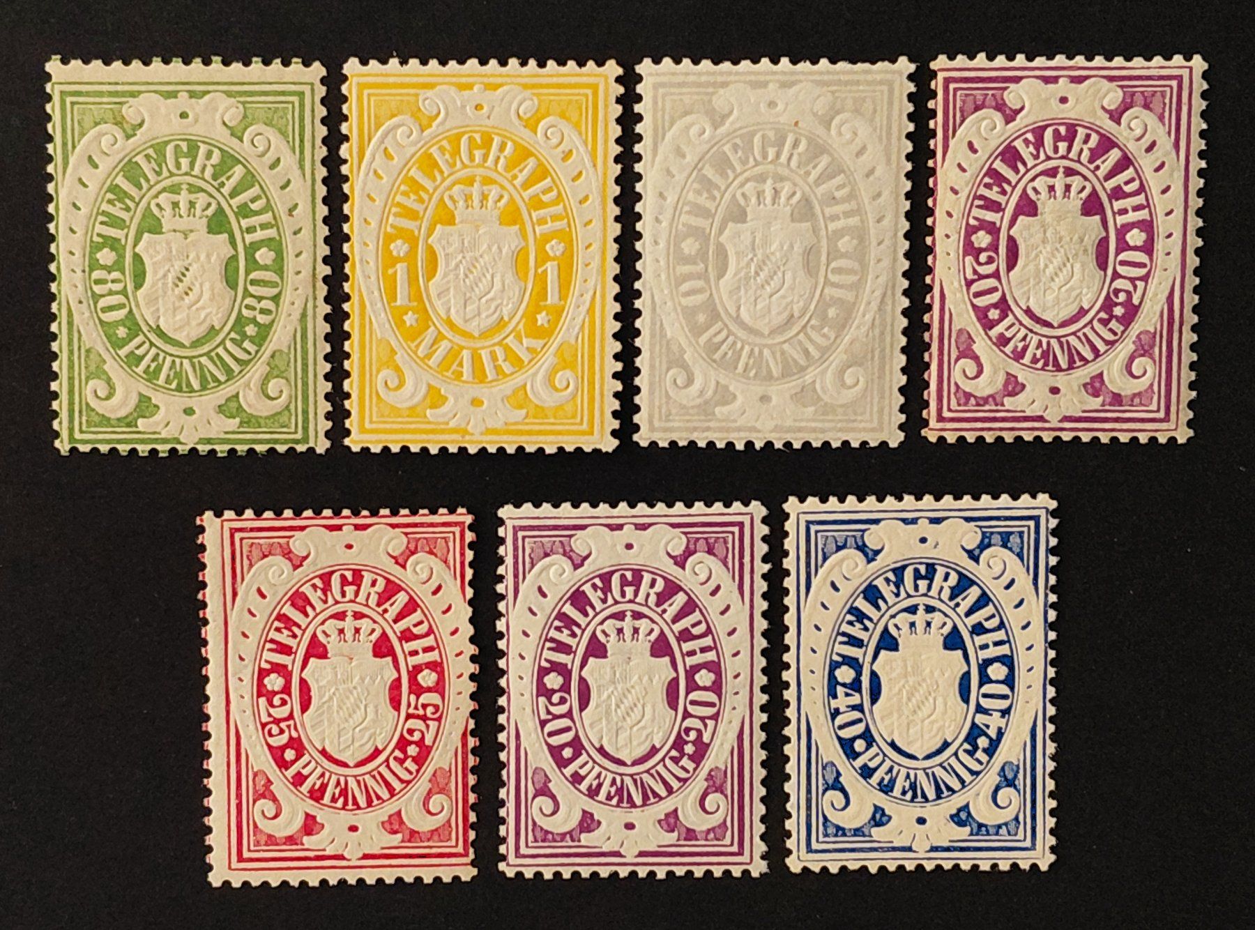 Alle Briefmarken: Telegraphenmarken Bayern 1876** – Neu (gemäss Beschreibung) aus Ebikon von smartbox