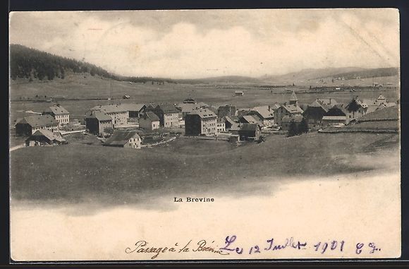 Cartoline postali: AK La Brevine, Ortsansicht mit Umgebung – Usato da Berlin venduto da bartko-reher