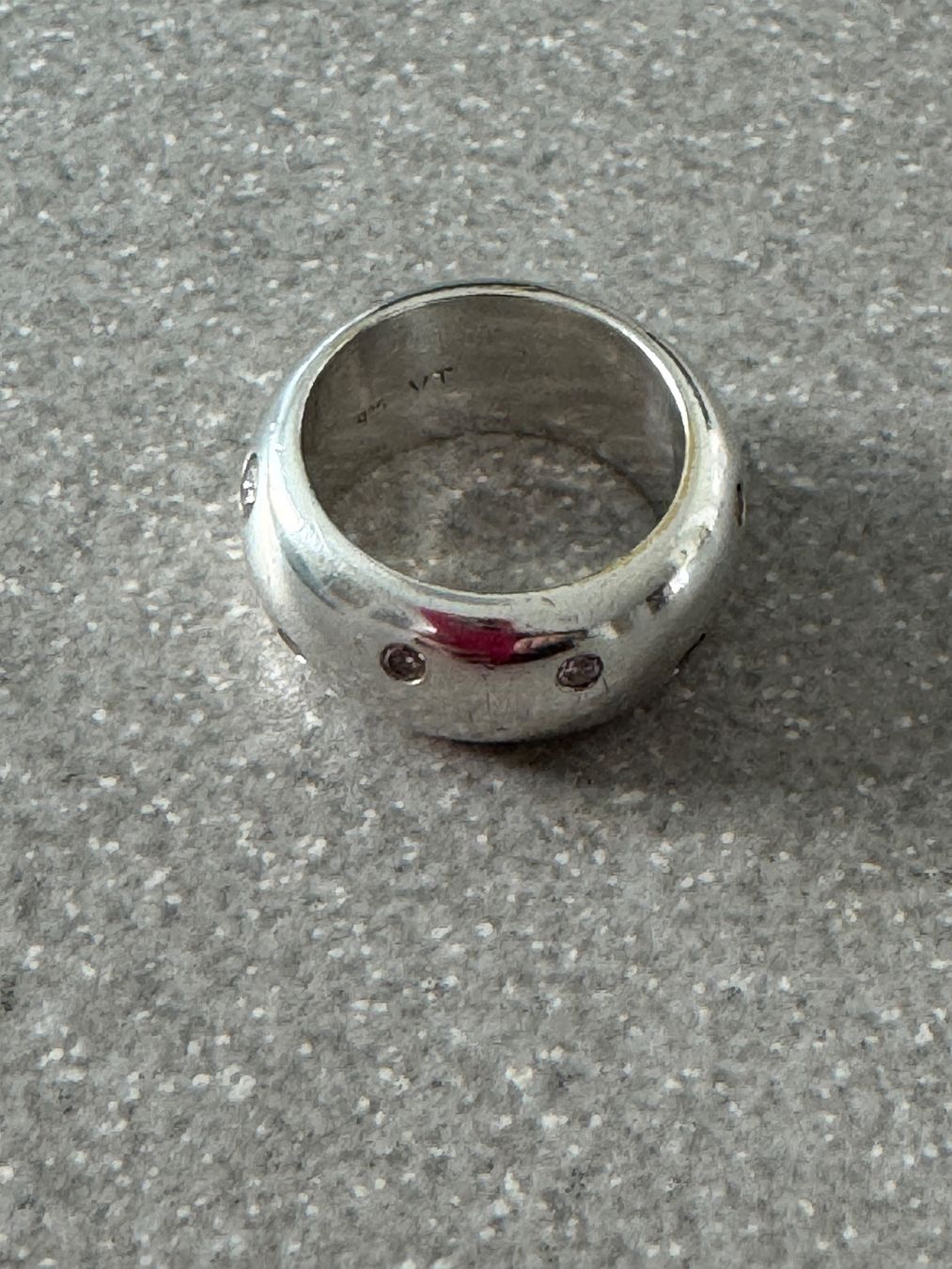 Anelli: Silber Ring mit Zirkonia – Usato da Illnau venduto da PS62 3