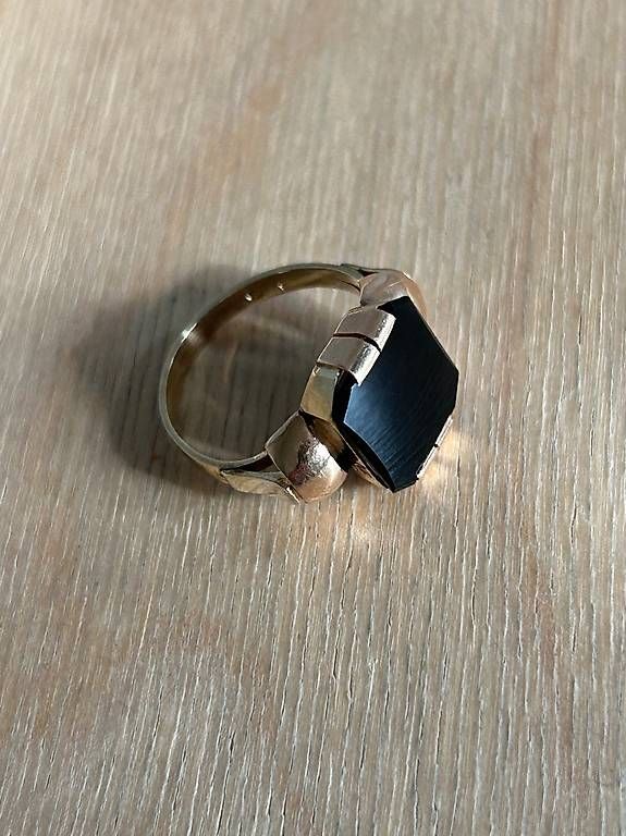 Onyx Ringe: 14 Karat Gelbgoldring mit Onyx – Gebraucht aus Luzern von lou4444 1