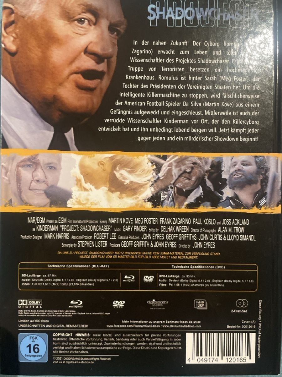 Tutti i DVDs: Shadowchaser (1992)  Mediabook  – Usato da Waldenburg venduto da Gonzo8 1