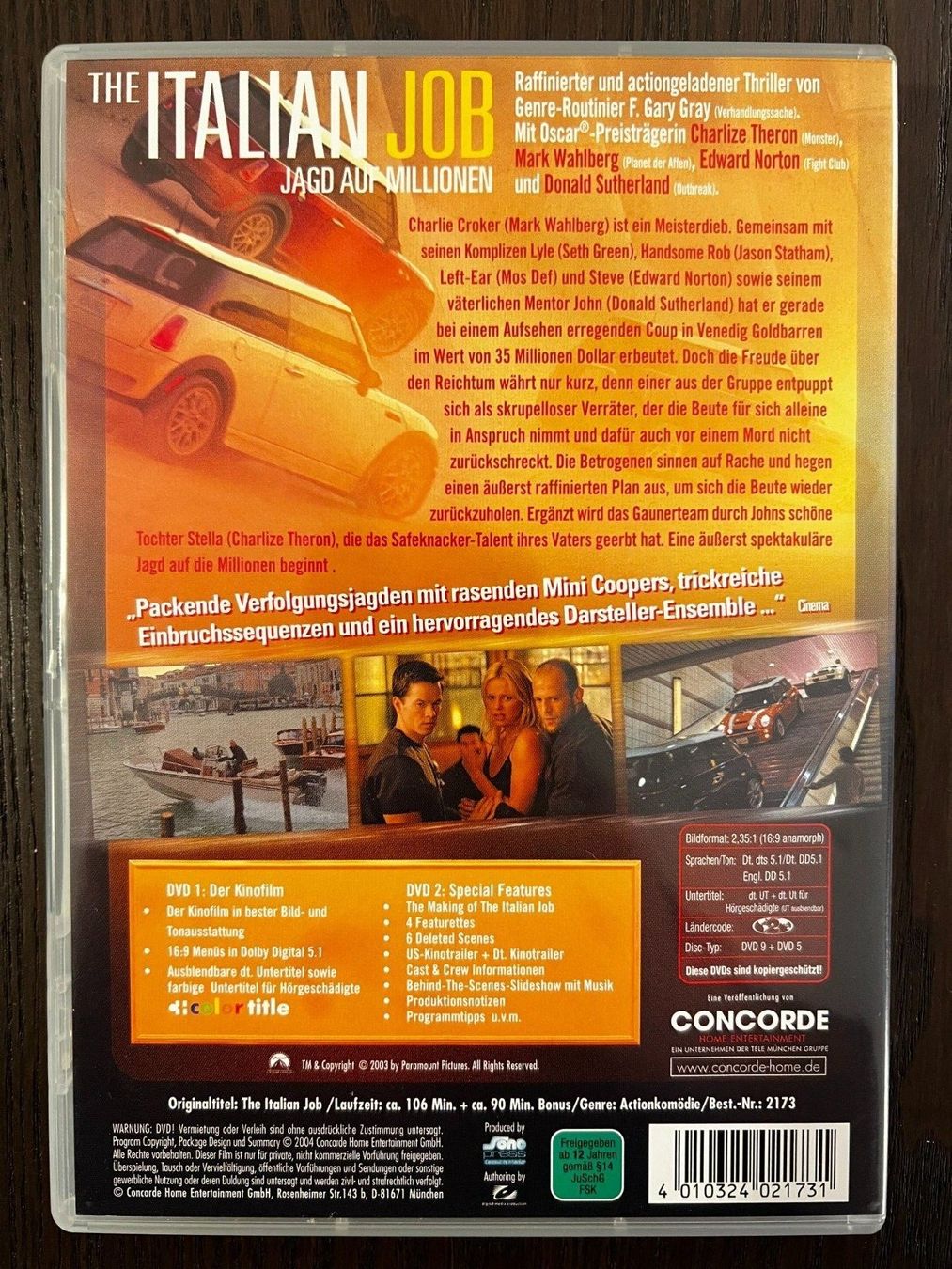 Tutti i DVDs: The Italian Job – Usato da Zürich venduto da FilmFreunde 1
