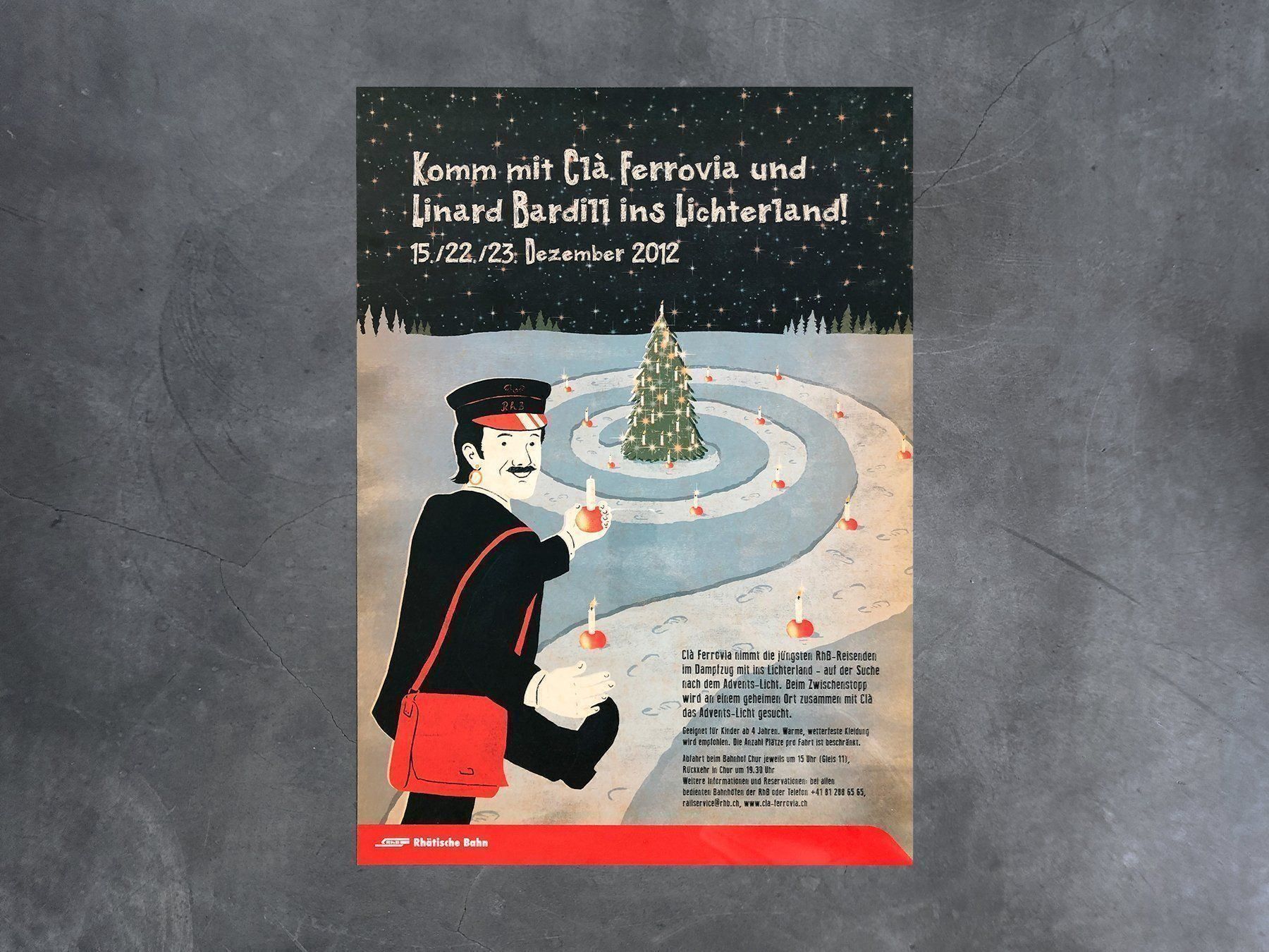Foto & Immagini: Plakat Clà Ferrovia, RhB, 2012 – Nuovo (secondo la descrizione) da Chur venduto da dr.retro