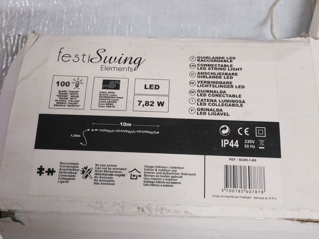 Lichterketten & Leisten: AUSSEN LED LIGHT LICHTKETTE SCHWARZ WARMWEISS MIT SCHUKO – Gebraucht aus Zeiningen von elcanaja