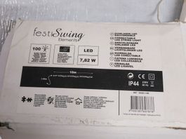 AUSSEN LED LIGHT LICHTKETTE SCHWARZ WARMWEISS MIT SCHUKO