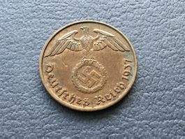 2 Reichspfennig Drittes Reich 1937 J