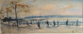 Original CH Hans Soppera Ölgemälde Zürichsee 