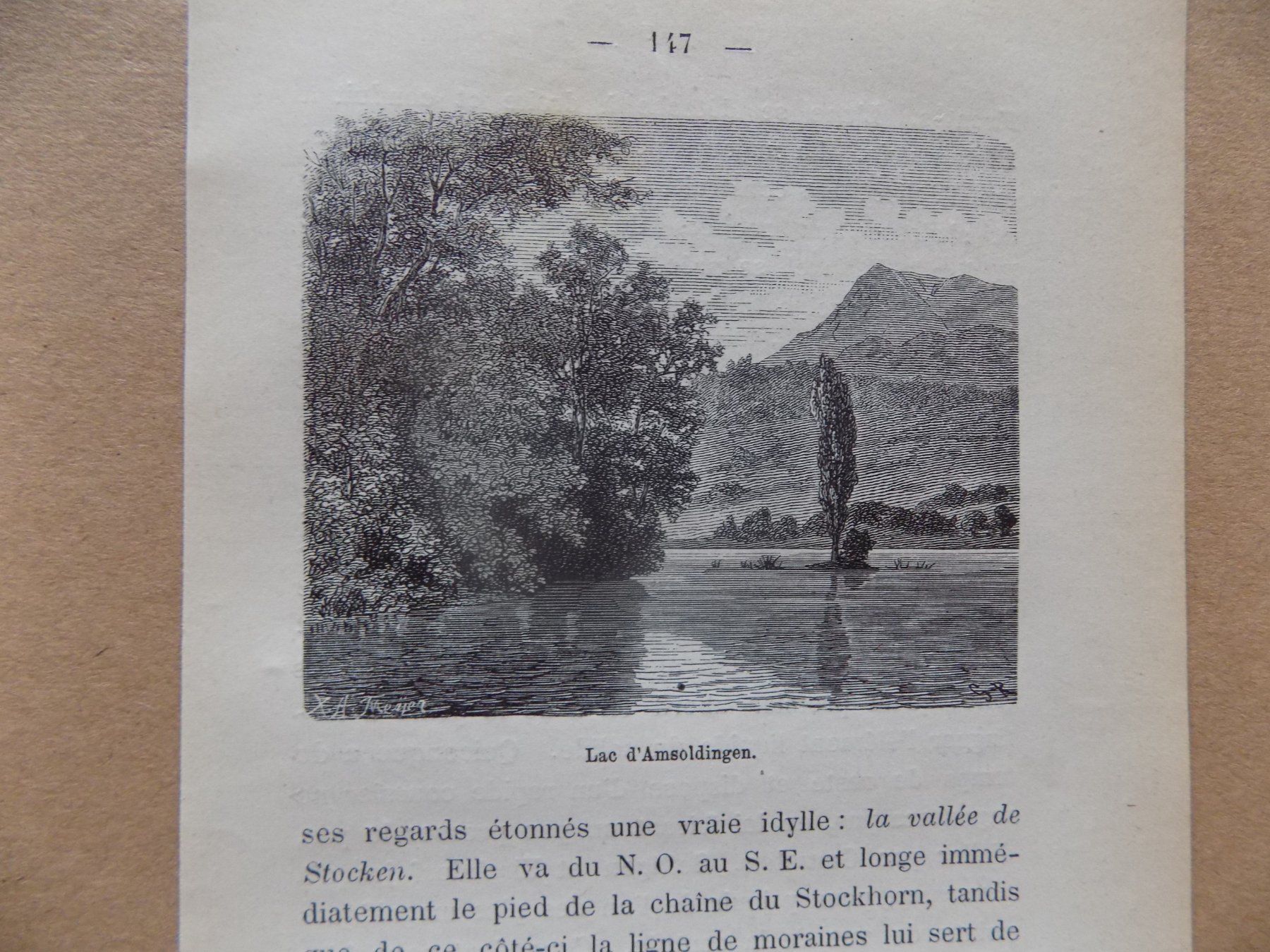 Gravures: Lac d' Amsoldingen – D'occasion à Risch par Antikfee 1