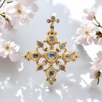 Sale! Iberisches Diamantkreuz  18.Jh. Gold