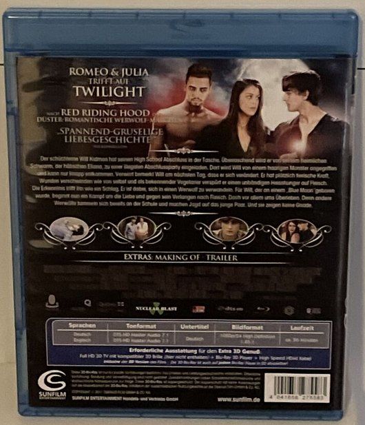 Tutti i DVDs: Bluemoon - Als Werwolf geboren (2D + 3D Blu-ray)   De & Eng – Usato da St.Gallen venduto da elk2022 1