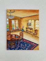 Gelbes Interieur - Gemälde