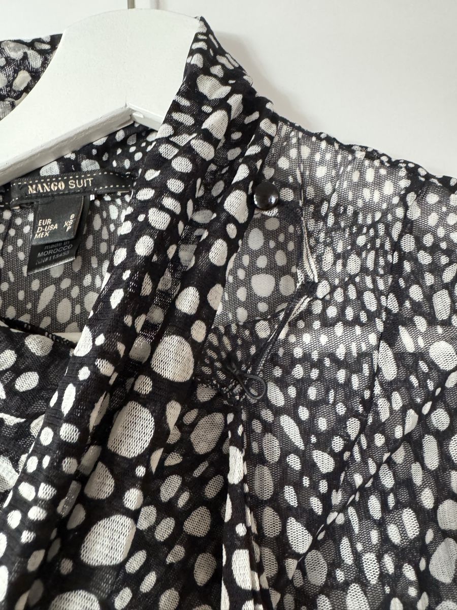 Mango Camicette: Mango Suit - transparente ärmellose Bluse Gr. S mit Schleife – Usato da Küsnacht ZH venduto da ToddyGinger 1