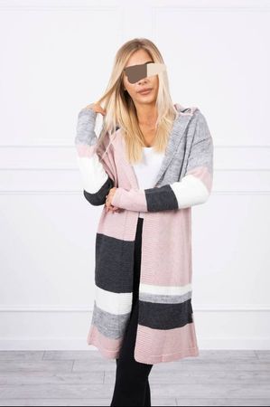 Kesi Cozy Striped Knit Cardigan with Hood M/L/XL