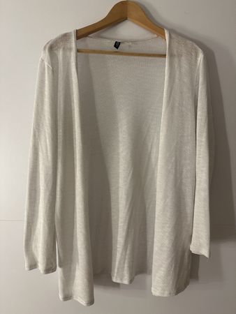 Sommer Strickjacke Weiss, Gr. S
