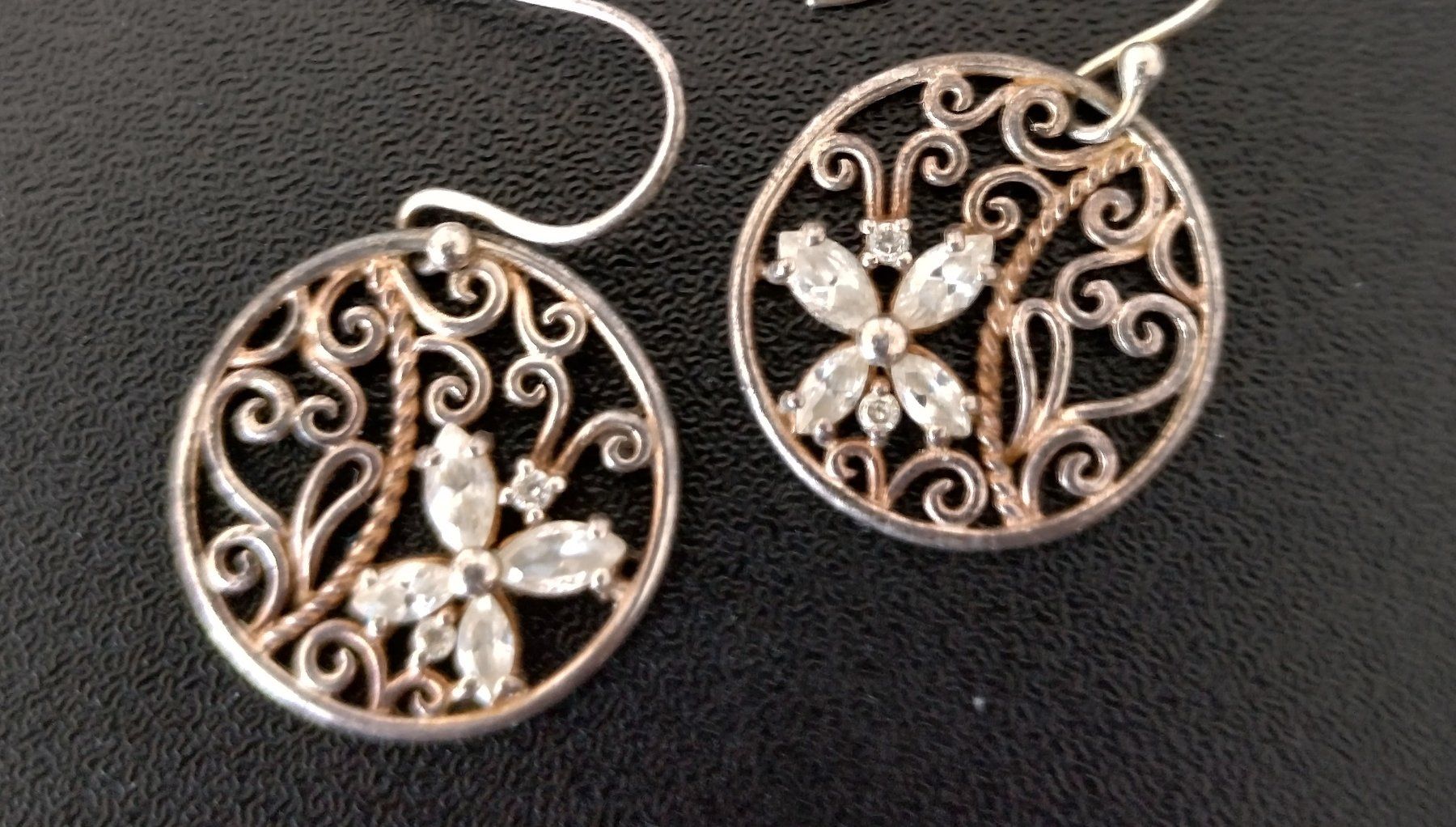 Orecchini pendenti & Orecchini a lobo: OHRRING SILBER 925 MIT BLUME UND SCHNÖRKEL – Usato da Romanshorn venduto da Glitzer-Paradies 3