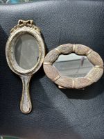 2  Shabby Vintage Gold Silber Deko Spiegel