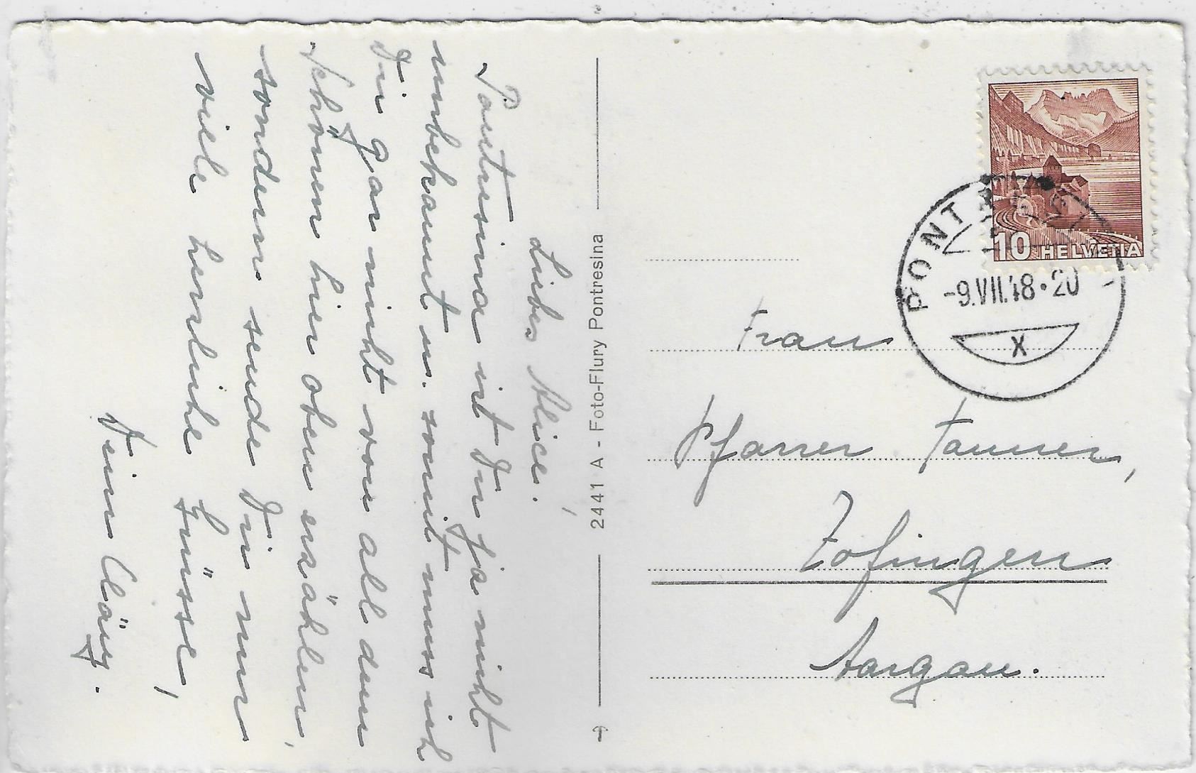 Cartoline postali: Engadinerhaus in Pontresina – Usato da Ettingen venduto da Kartenplanet 1