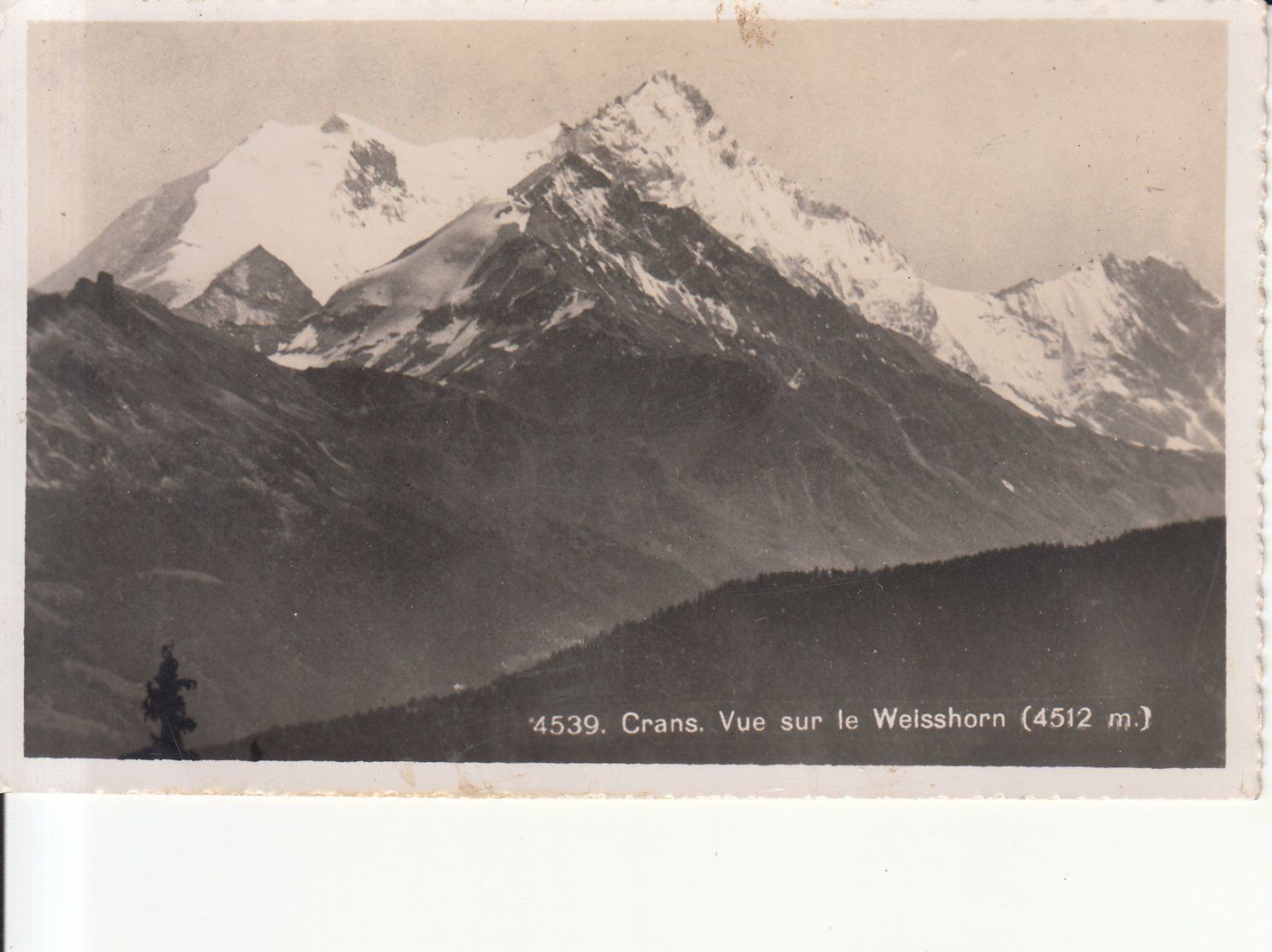 Cartoline postali: Crans Weisshorn, ca. 1940 – Usato da Bürglen TG venduto da StampGraf