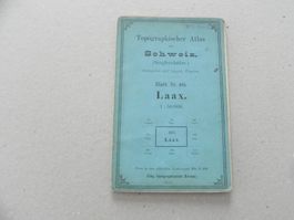 Landkarte Laax 1903 Waltensburg Ilanz Ladir Fellers Sagens