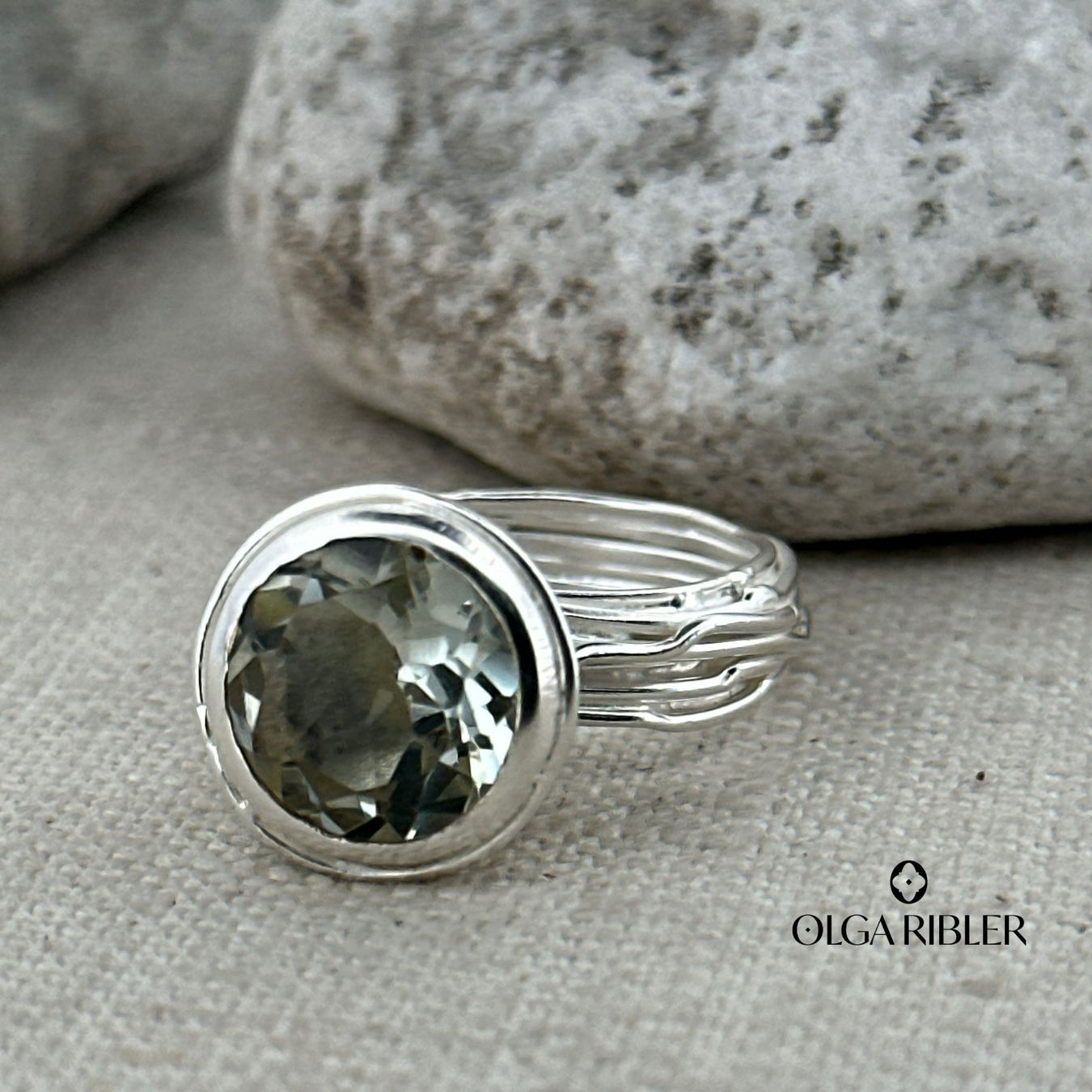 Olga Ribler Ringe: Spaghetti grüner Amethyste Ring Silber Grösse 55 – Neu (gemäss Beschreibung) aus Luzern von Schmuckoutlet 7