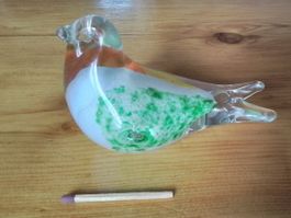 Glasvogel dekoration handgefertigt guter Zustand