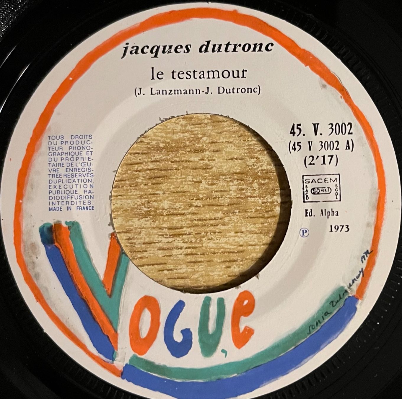 Dischi in vinile: JACQUES DUTRONC - LE TESTAMOUR – Usato da Bussigny venduto da vinyl-pas-cher 2
