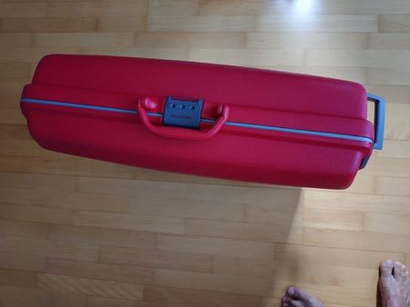 Samsonite Hartschalenkoffer  rot mit Rollen guter Zustand