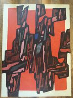 Gustave Singier Lithographie "Château-feu" 1959