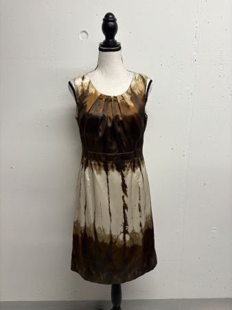 More&More Sommerkleid Gr. 36 Batik braun beige Kleid Satin