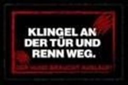 Fussmatte-KLINGEL AN DER TÜR UND RENN WE