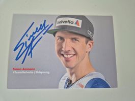 Autogrammkarte Simon Ammann Originalunterschrift