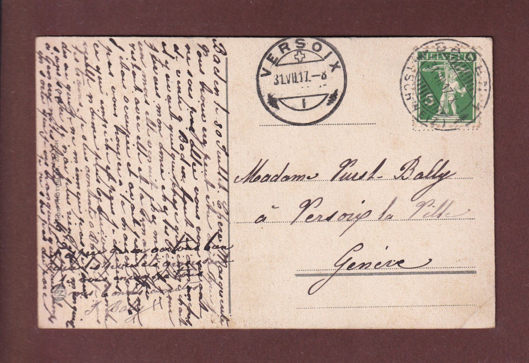 Cartes postales: BADEN - Kasino - 1917 // Eckbug // – D'occasion à Pully par nicecards-shop 1