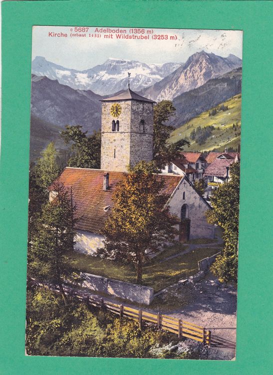 Adelboden Kirche mit Wildstrubel 1922 Kaufen auf Ricardo