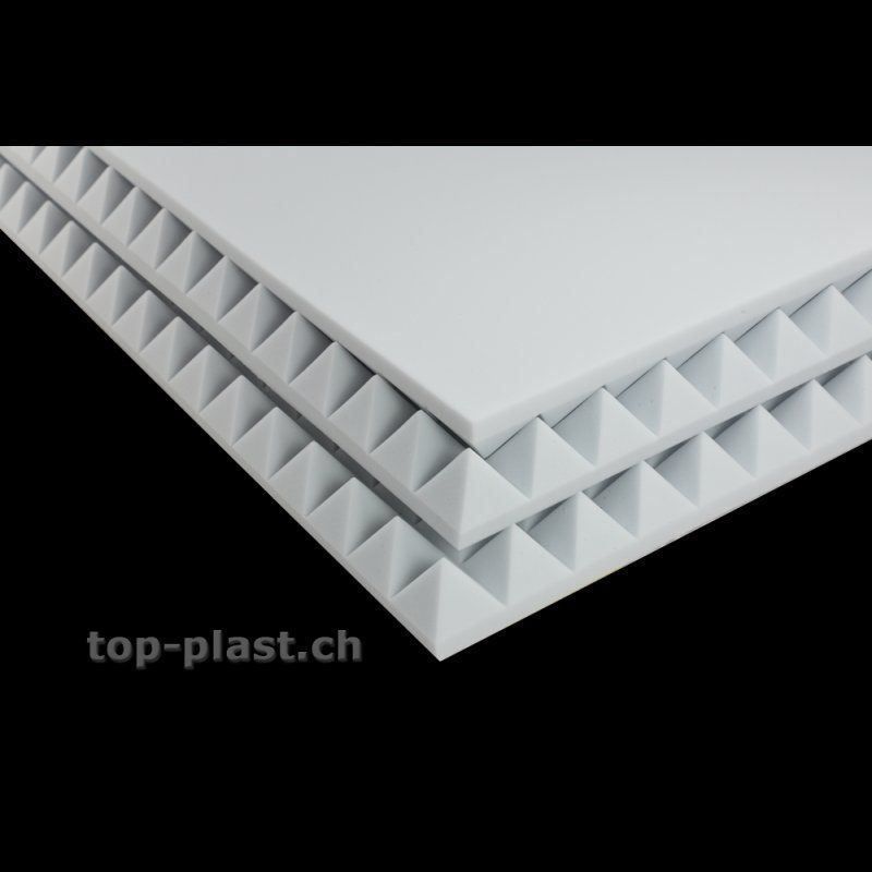 Materiale di riempimento: 4 Stück Pyramidenschaumstoff 5cm Basotect weiss – Nuovo e nell'imballaggio originale da Pfyn venduto da TopPlastGmbH 1