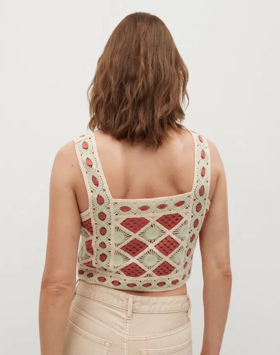 Mango Tops: Crochet geometric Top Mango, size S – Gebraucht aus Ardon von lorly39 1
