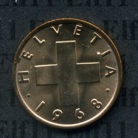 CHF___0.01 1968 stgl * nigelnagelneu! 1 Rappen