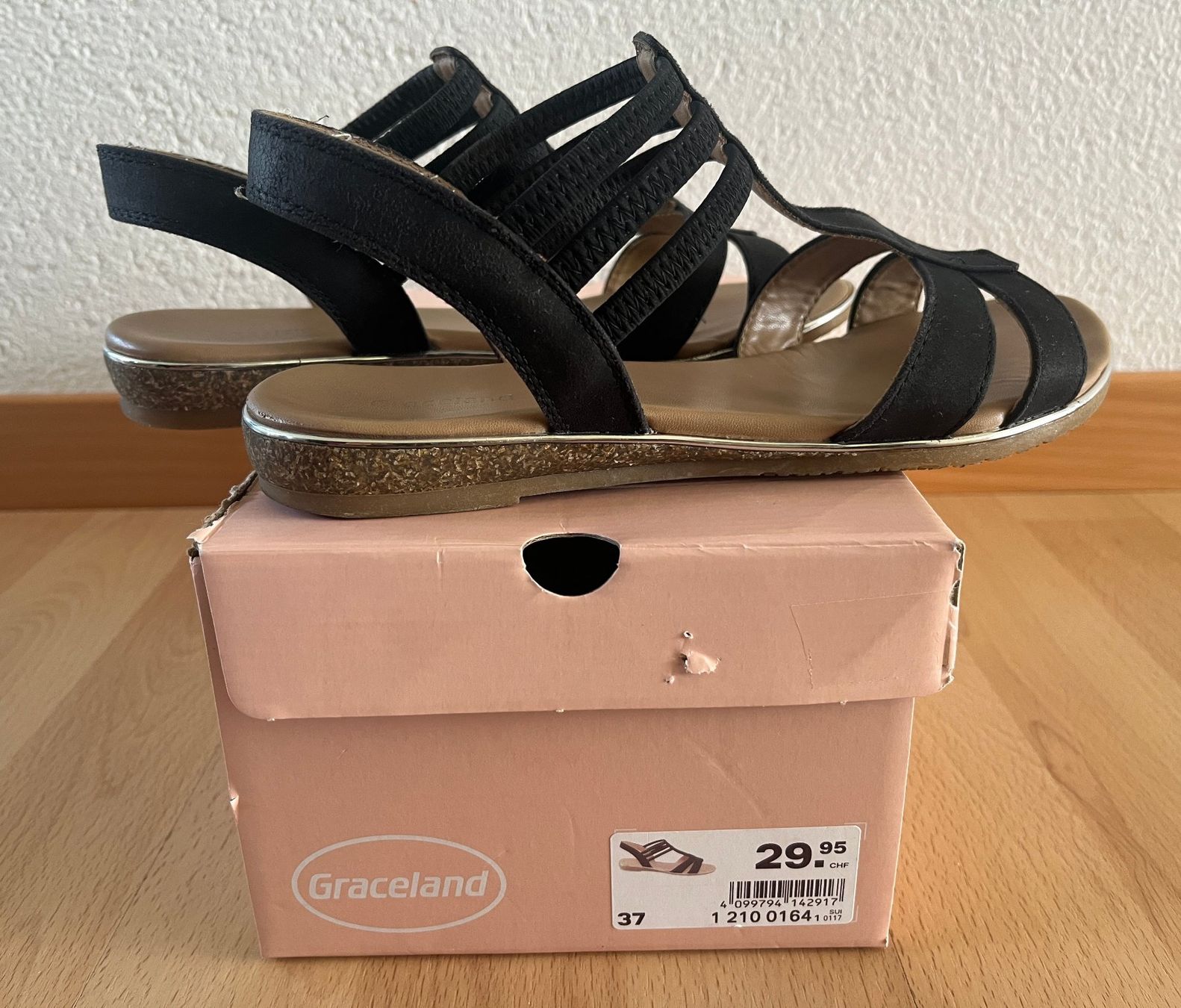 Graceland Scarpe da donna: Graceland Sandale, schwarz, Gr. 37 – Usato da Zürich venduto da fbsm 5
