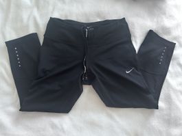 Nike Dri-FIT Lauftights 2/3 Schwarz, Grösse S - Top Zustand!