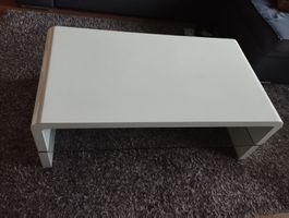 Weisses Couchtischli mit Glasablage - Top Zustand!