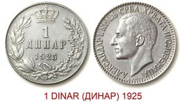 Königreich SHS -Jugoslawien 1 DINAR 1925