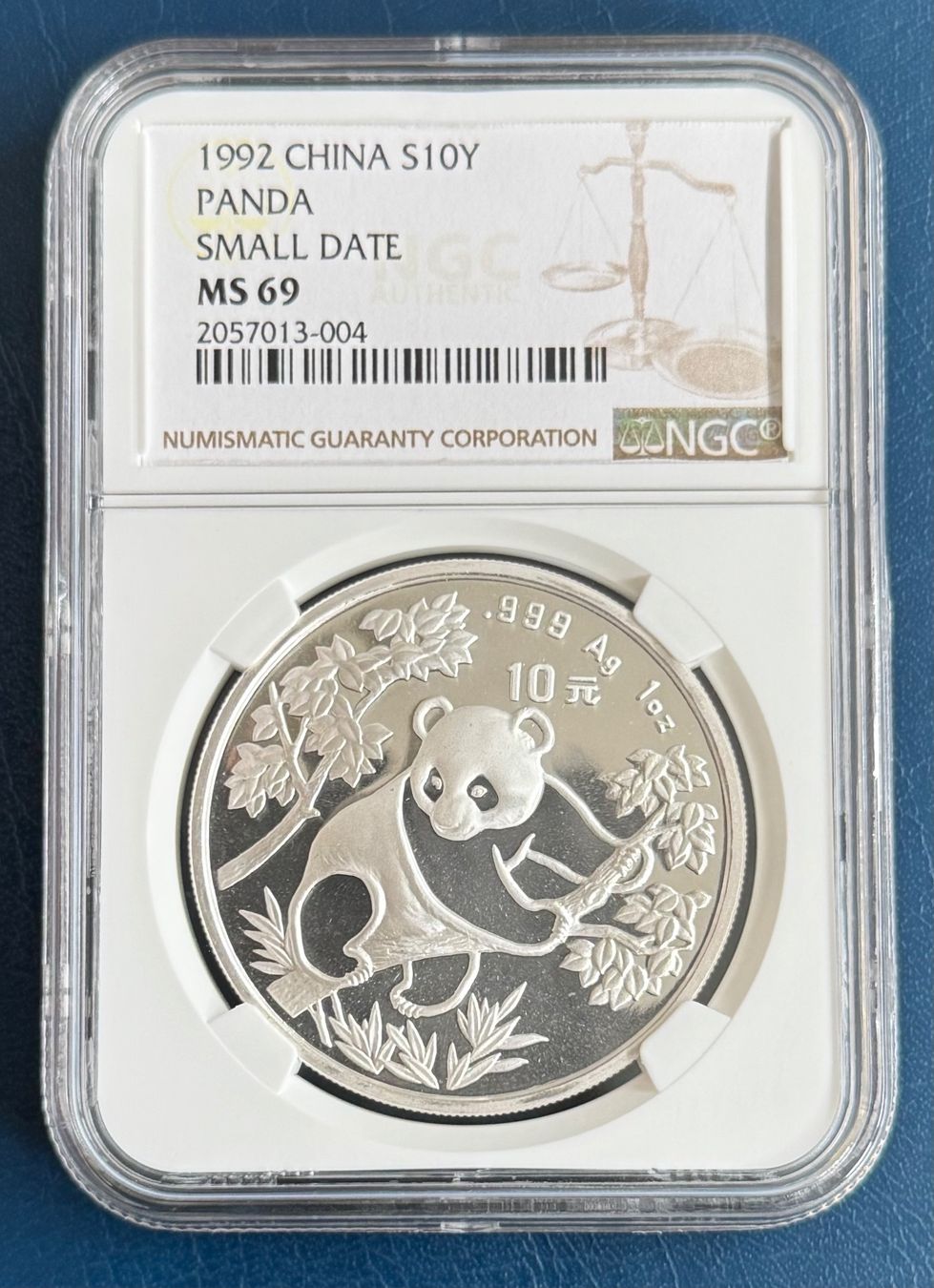Toutes les monnaies: 1992 CHINA S10Y PANDA, Small Date, NGC MS69 – D'occasion à Ebikon par Dmasterx 2