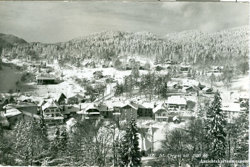 Cartoline postali: St. Cergue - im Winter + 1963 – Usato da Emmenbrücke venduto da teestube