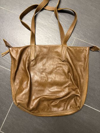 Tasche Leder braun Marke ROWDY guter Zustand