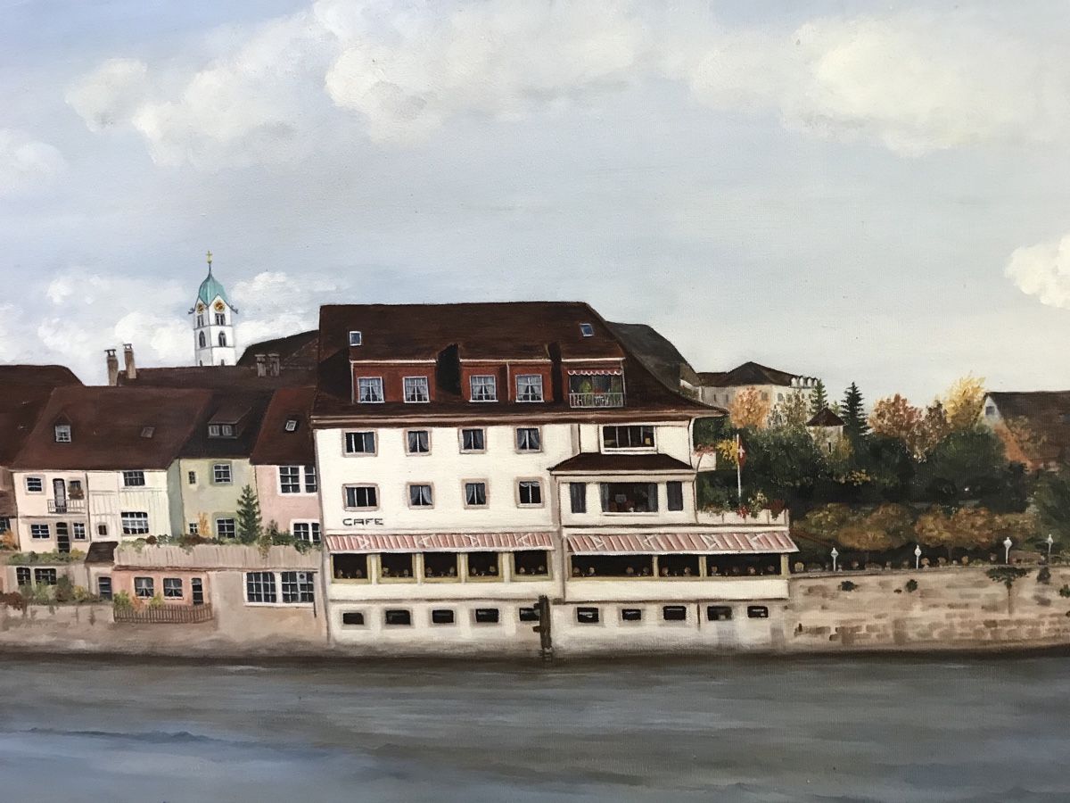Dipinti: Gemälde Rheinfelden signiert – Usato da Wolfhalden venduto da SecondAntique 2
