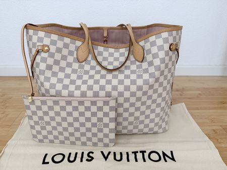 Louis Vuitton Neverfull Tote Damier Azur Canvas PM handbag