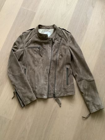 Wildleder-Jacke, hellbraun, Gr. 38 (eher 36)